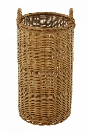 Stovas skėčiams, pintas iš gluosnio vytelių