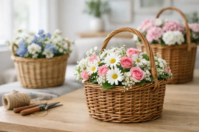 Pintas krepšys gėlėms: kaip išsirinkti