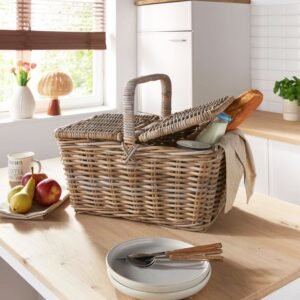 Stilingas ratano iškylų krepšys „Koboo-Grey“