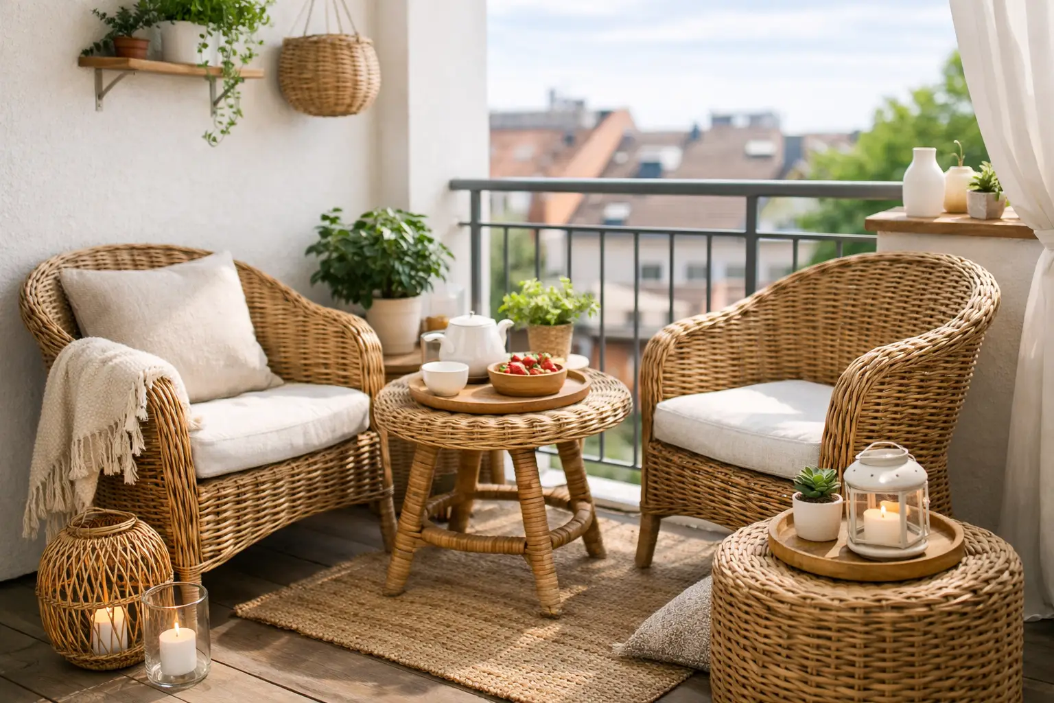 Pinti baldai mažam balkonui: kas tinka