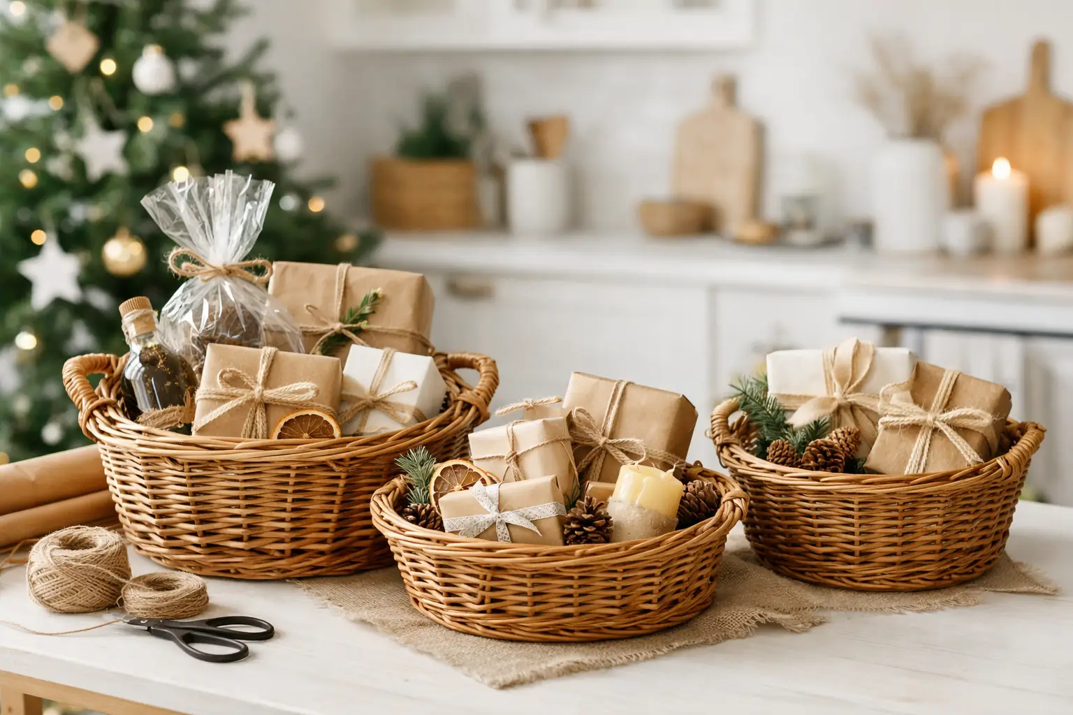 Pinti krepšiai dovanų pakavimui namams