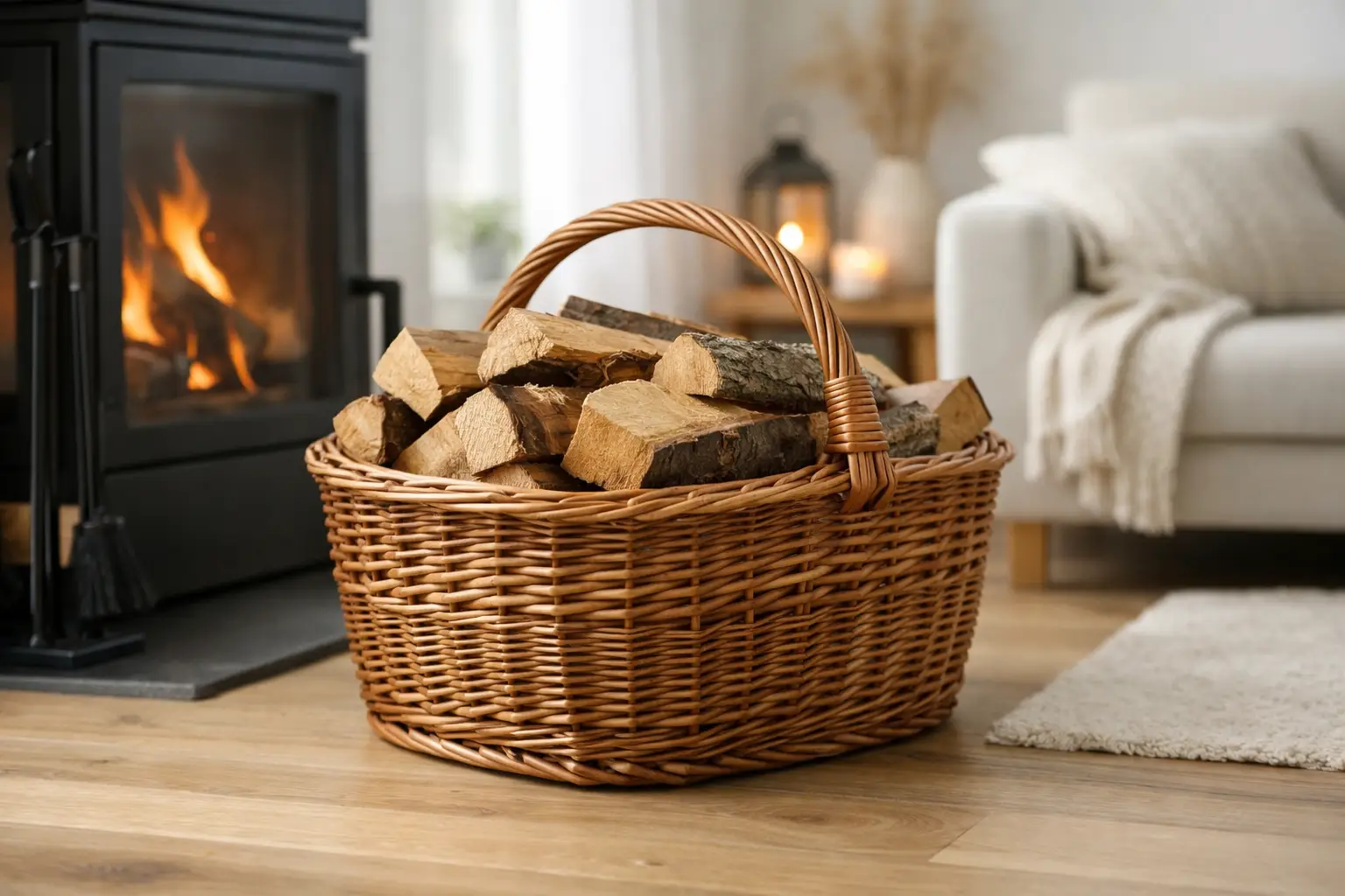 Geriausi pinti krepšiai malkoms namų jaukumui Geriausi pinti krepšiai malkoms namų jaukumui